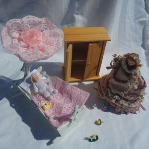 Victorian Miniature Dollhouse Toys and Dolls